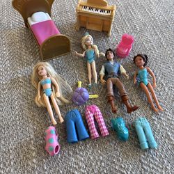13pc Polly Pocket Miniature Doll Lot