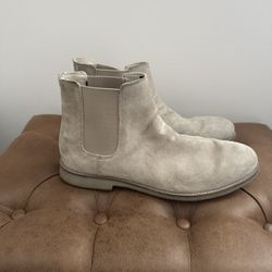 Lite Tan Suede Chelsea Boots - Men’s 12