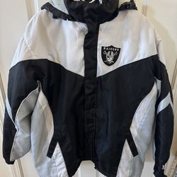 Oakland Raiders Jacket Size Large (Runs Big) fits like a size XL