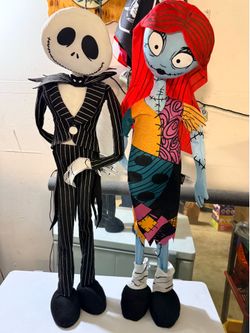 The nightmare before Christmas Jack and sally plush standing figures
