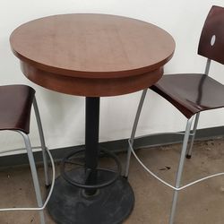 Modern Bar Style Table With 2 Chairs