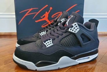 Air Jordan 4 Retro SE BLACK CANVAS DH7138-006 MENS SIZE 8 BRAND NEW!!