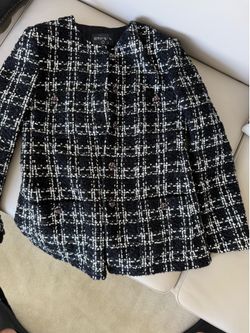 black & white tweed blazer with a classic look #blazer #tweed