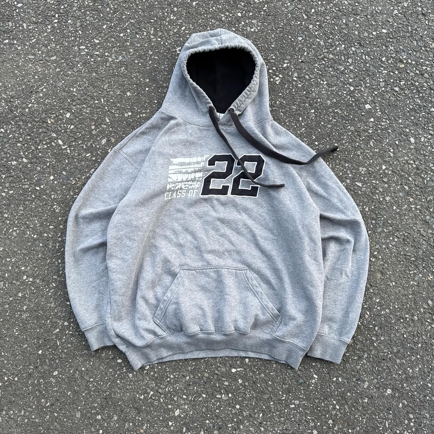 Grey Vintage And Black Hoodie 