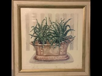 20 x 20 picture frame w/plant painting