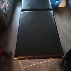 Have For Sale Is An Black Leather Massage Table 