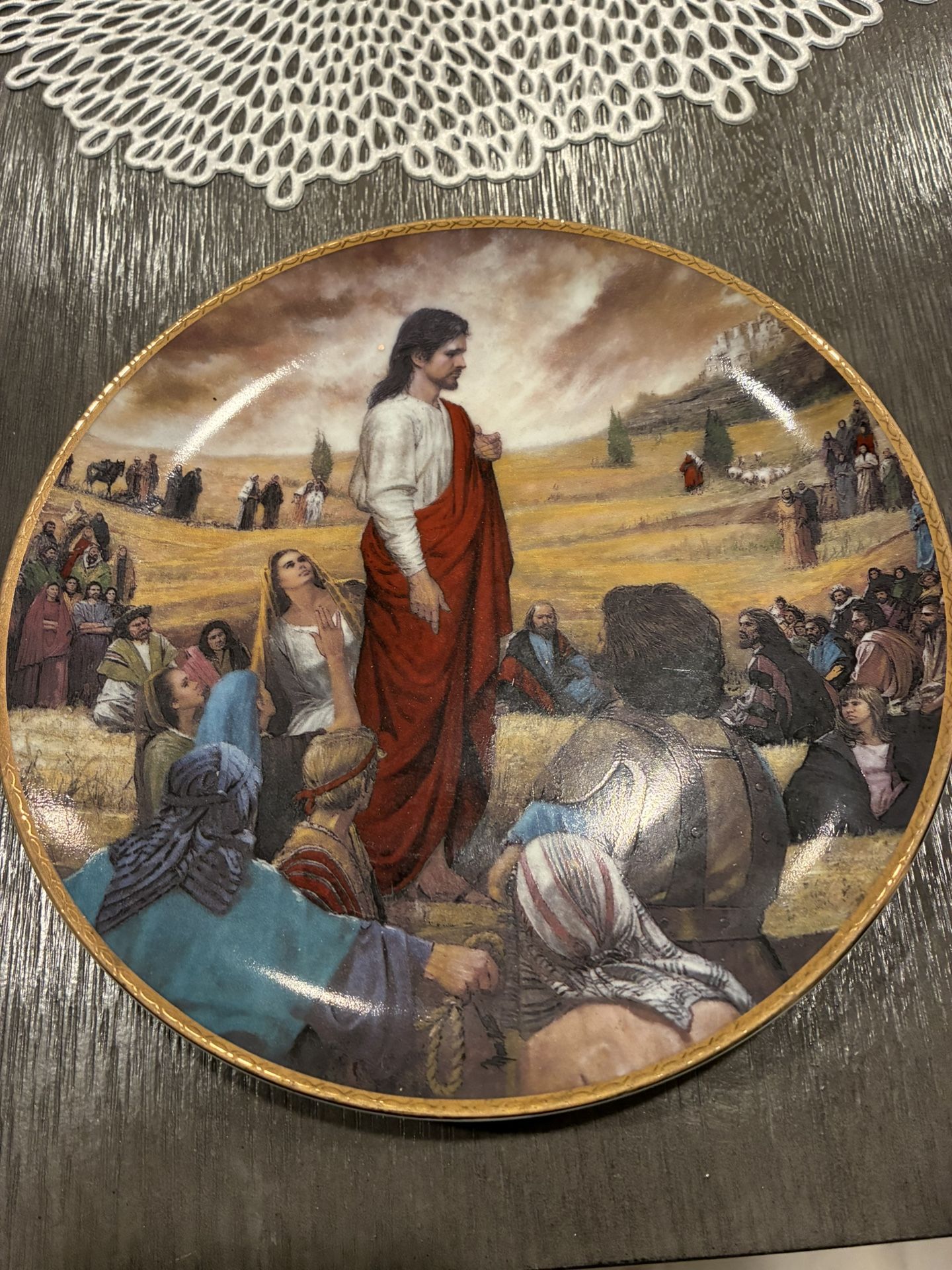 Jesus Porcelain Plate, Collectible. See Back For Details 