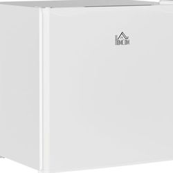 HOMCOM 46 Litre Table Top Mini Fridge with Chiller Box - Cream - 800-155V70CW
