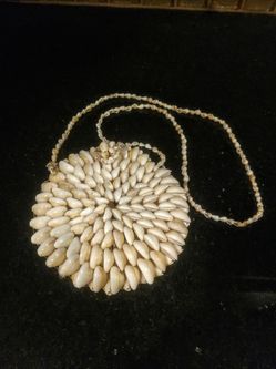 Vintage Handmade Seashell Purse