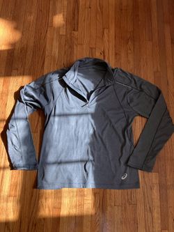Asics Active Mock Neck Zip Up, Gray, Medium
