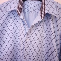 Men Blue & Black Shirt Size 3XL