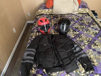 Motorcycle helmets / jacket