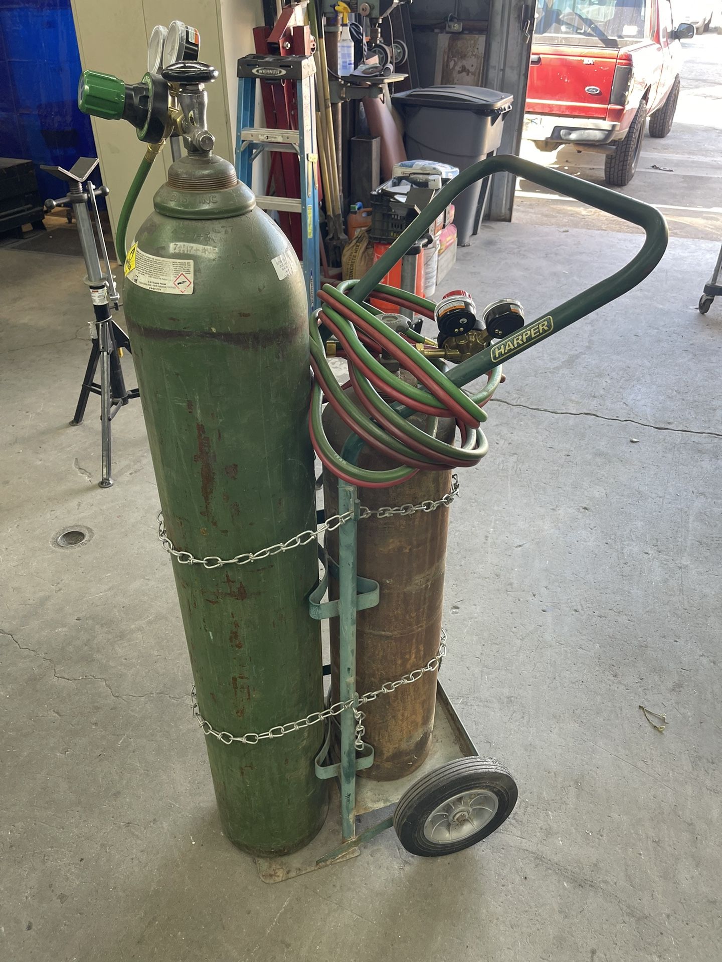 Large Acetylene Brazing Torch Set Up For Welder