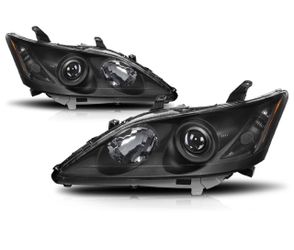 Pair 2007 2008 2009 Lexus ES350 OE Style Black Housing Projector Headlights headlamp