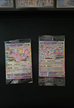 Espeon and Sylveon Sealed Promos Prismatic Evolutions