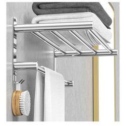 Silver Towel Rack - Two Tier 