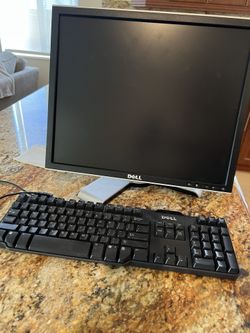 Dell computer monitor and keyboard