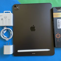 Apple IPad Pro 13”  (M4 chip /OLED display/ 2024 Model) 512GB with keyboard, pen & Accessories 