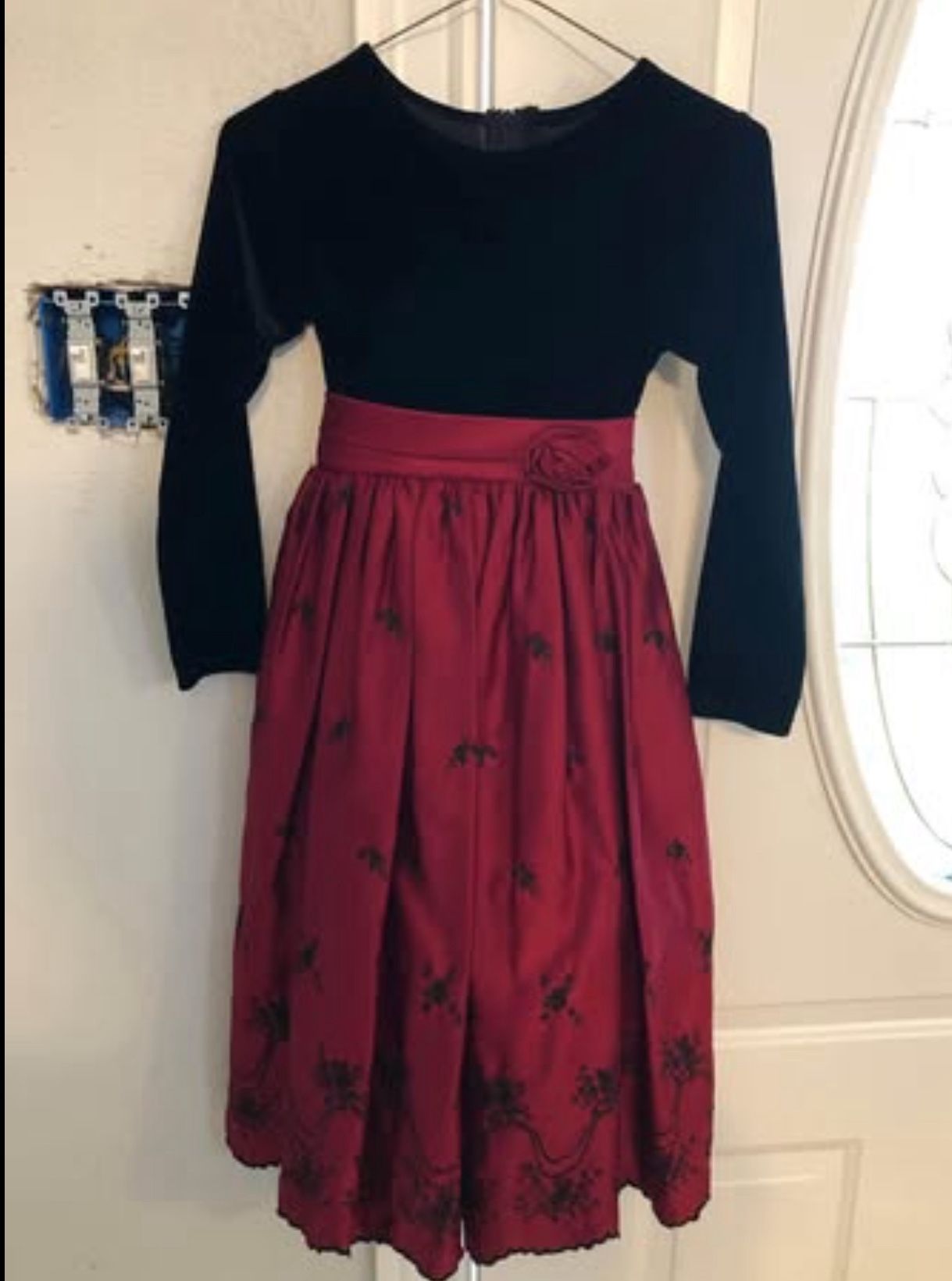 Girls Size 12 Black & Red Dress