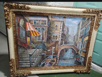 Huge Very Beautiful Large Oil Painting