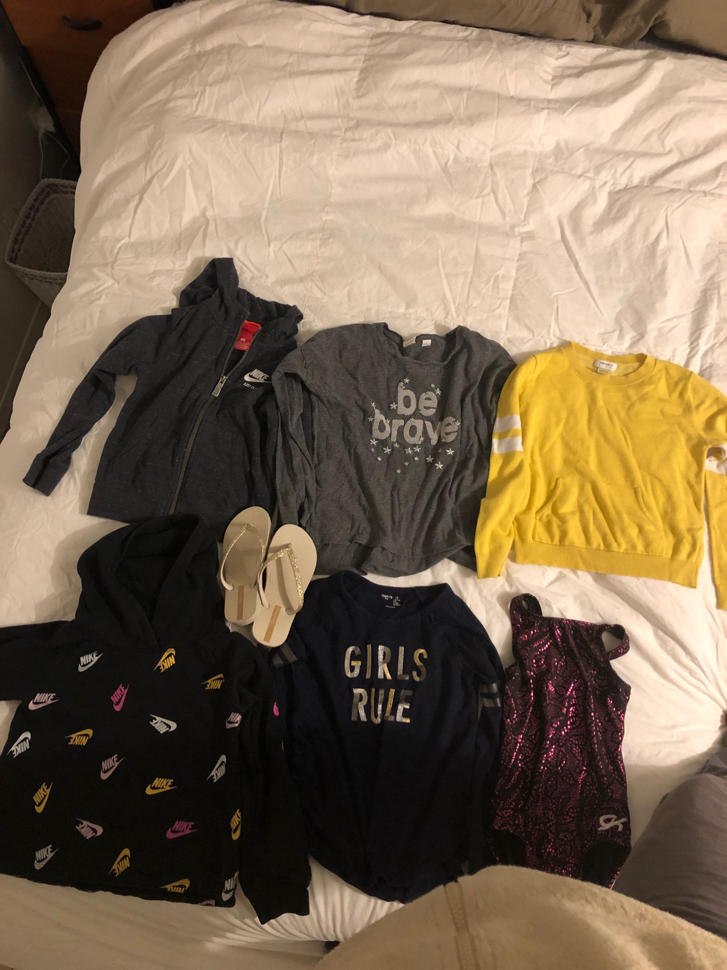 Nike, Gap kids, and Forever21 girl’s clothes