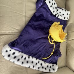 Dog Costume Royal King With Head Piece Halloween 