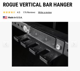 Rogue vertical bar hanger