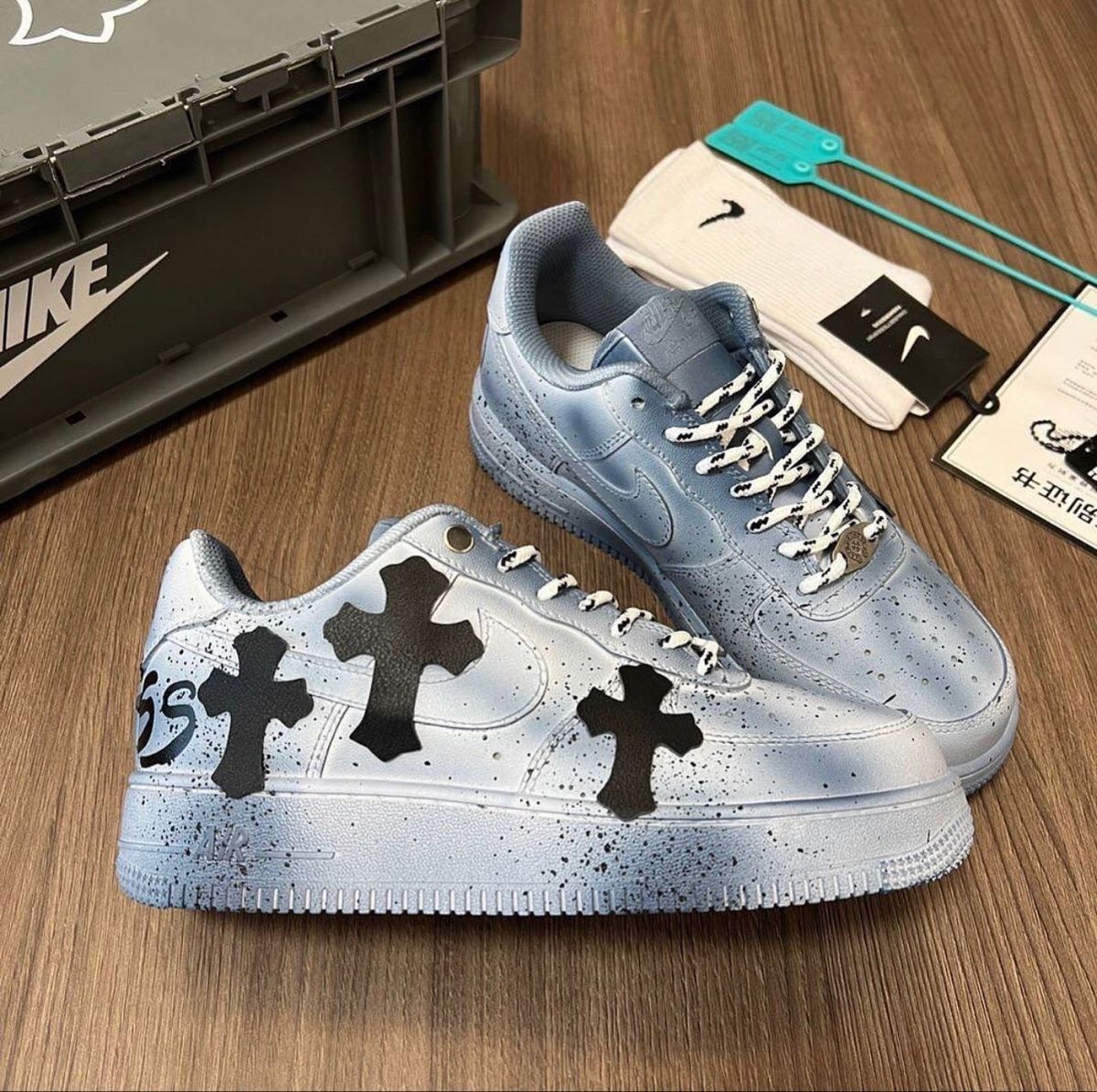 custom Nike Air Force 1 x  Chrome Hearts