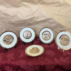 Decorative Plates By  Chokin 24k Rim 