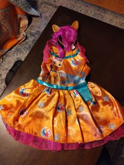 My Little Pony Movie DELUXE Sunny Starscout Dress + Hair Halloween Costume 3T-4T
