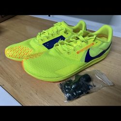 Brand New Nike Rival Waffle 6 Road and Cross-Country Racing Shoes (DX7998-701, Volt/Total Orange/Total Orange/Concord)
