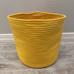 6x - Golden Yellow Woven Storage Baskets (11”x11”x11”)