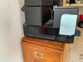 Home theater system, and TV with sound bar and Roku stick