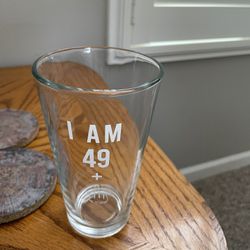 50th Birthday Pilsner Glass New 