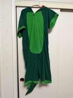 Halloween Green Dinosaur Kigurumi Onesie Costume