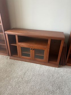 Rich Brown Hardwood Media Console