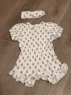 Baby Girl Floral Romper with Headband