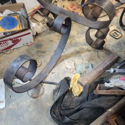 Antique Wrought Iron Dining Table Legs 