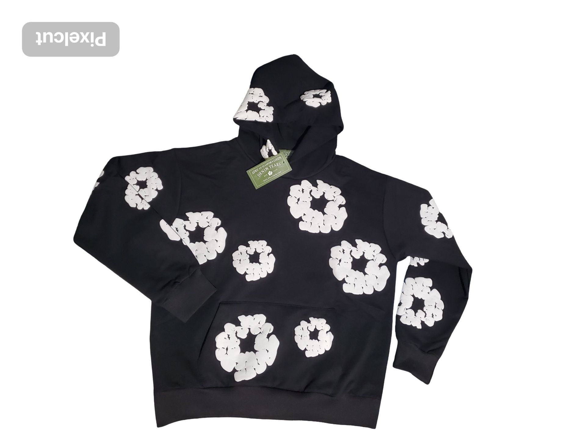 Denim Tear Hoodie Black