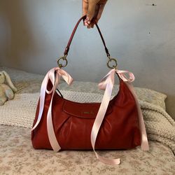 Red Coach Shoulder Bag