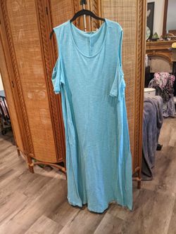 Long Dress with shoulder cutout, 3x, Soft Surroundings