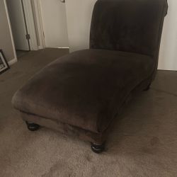 Chocolate Brown Chaise 