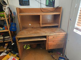 Solid wood desk