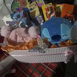 Stitch Theme Gift Basket 