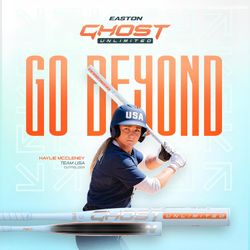 Easton | 2025 | Ghost Unlimited Fastpitch Softball Bat | Approved for All Fields | -8 / -9 / -10 / -11 Drop | 1 Pc. Composite