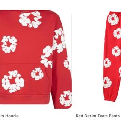 red denim tears hoodie