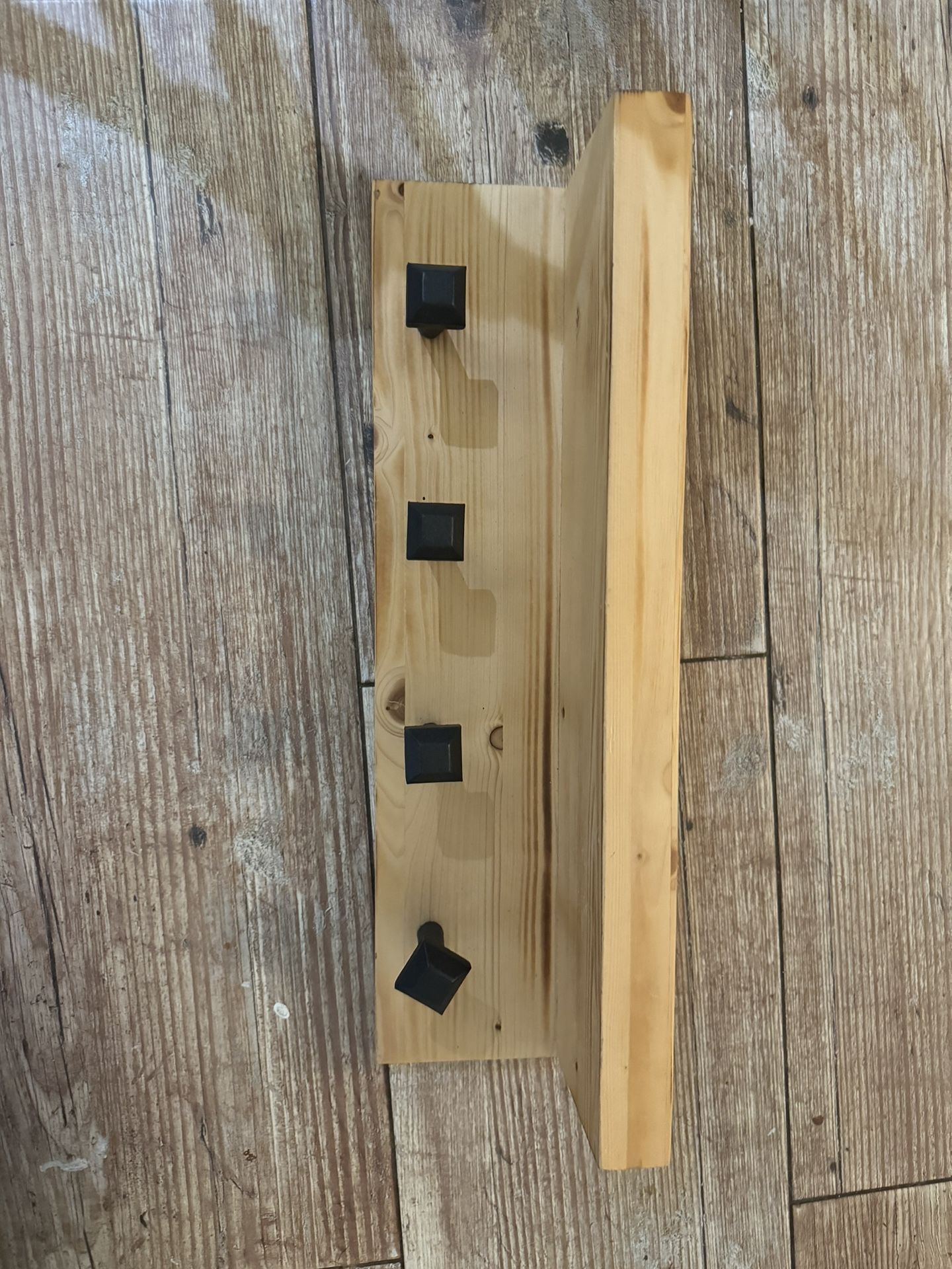 Small Wooden Shelf With Hooks