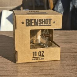 The Original BenShot Bullet Rocks Whiskey Cocktail Glass with Real .308 Bullet - 11oz Made in USA