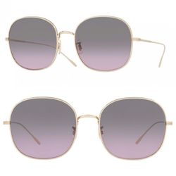 Oliver Peoples OV 1255S 503590 Mehrie 57-19 Gold blue/purple gradient Sunglasses