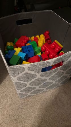 Bunch of kids blocks—does not include container bring your own
